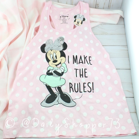 Disney Minnie "I Make the Rules" Pajama Set - Picture 2 of 7